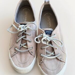 Sperry Women's Beige Canvas Sneakers